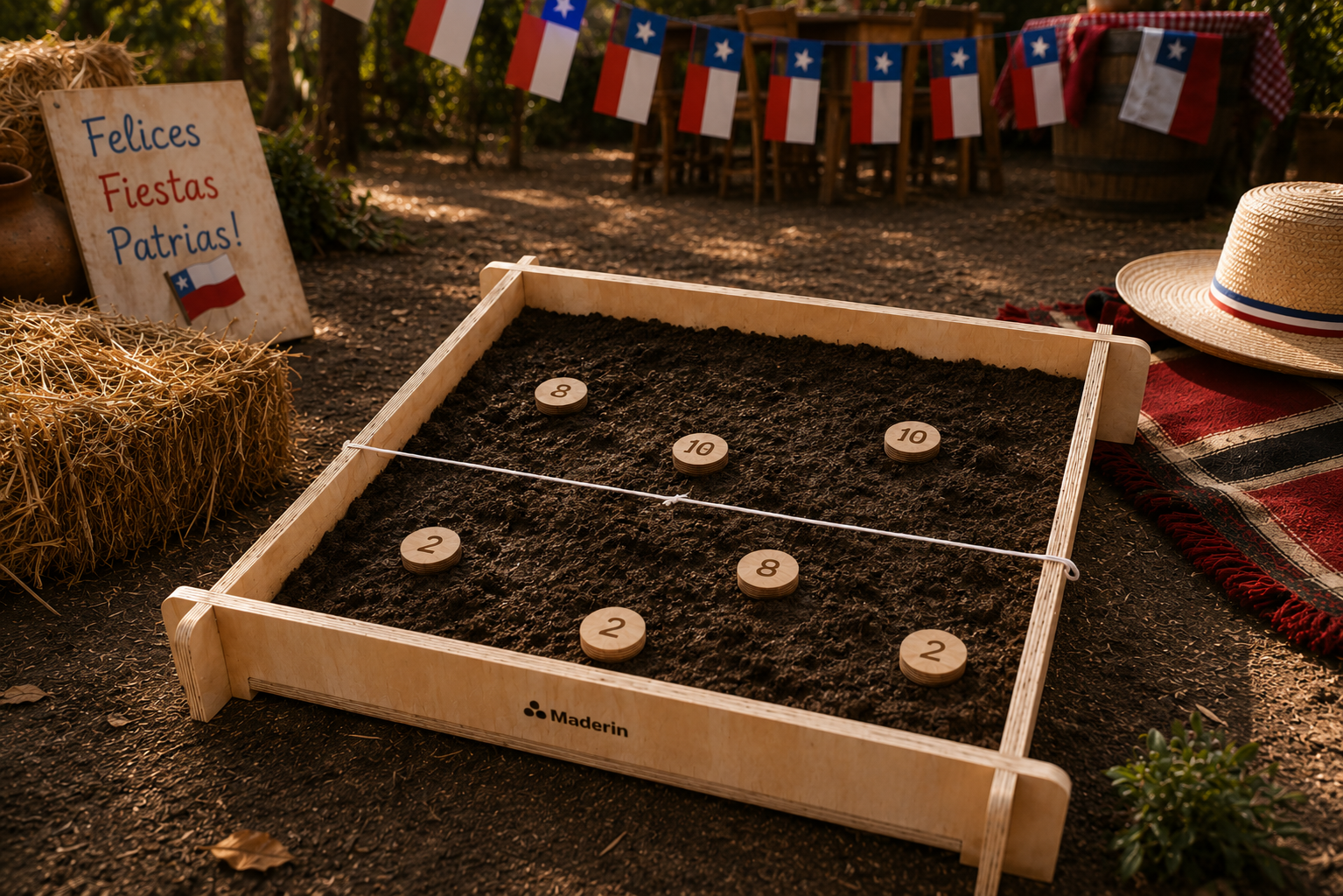 Rayuela Maderín para celebrar las Fiestas Patrias